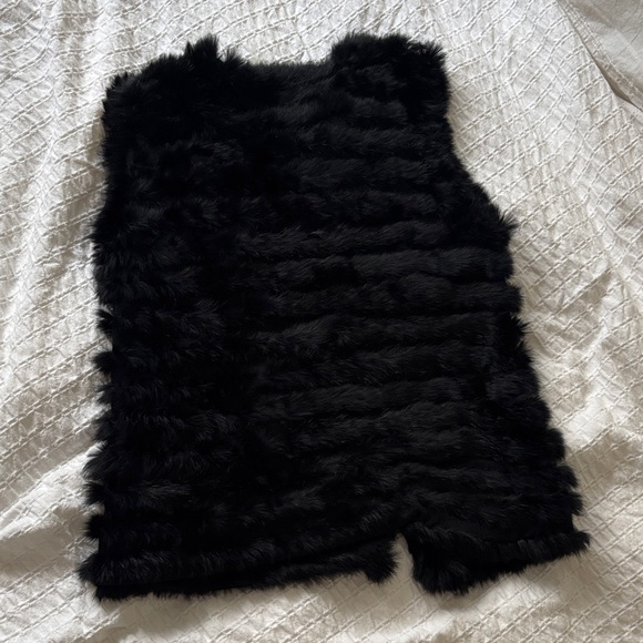 Dolce Cabo Charcoal Rabbit Fur Vest - Picture 5 of 5